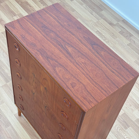 Chest of drawers by Kai Kristiansen, teak, Denmark, 1950-60s.