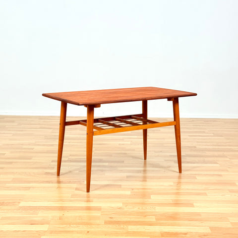 Swedish coffee table in teak & beech