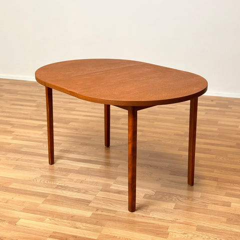 Swedish small round dining table in teak