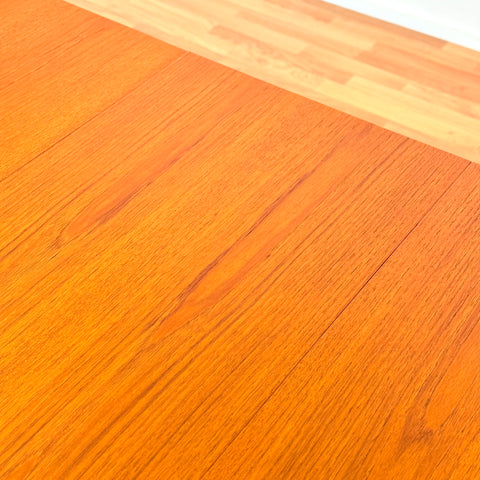 Swedish dining table in teak & beech