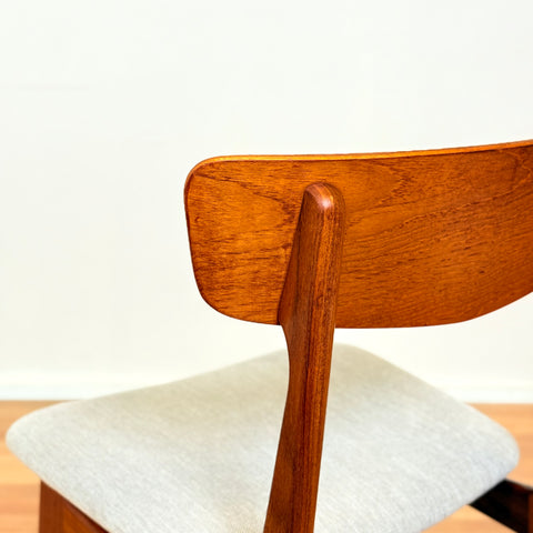 Danish set of 6 dining chairs in teak by Schiønning & Elgaard