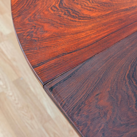 Round dining table in Santos rosewood with 1 ext., 1950s-60s, Denmark