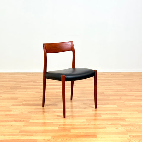 Danish dining chairs in solid teak by Niels Otto Møller, model 77
