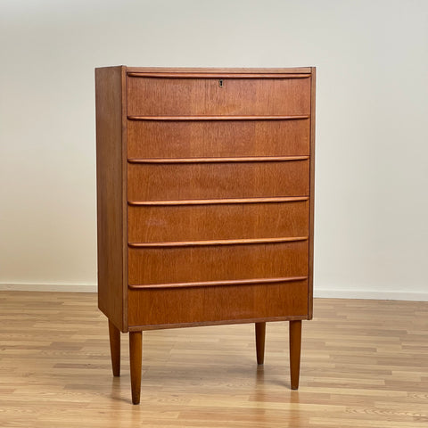 Chest of Drawers, teak, Denmark, 1950s-60s.