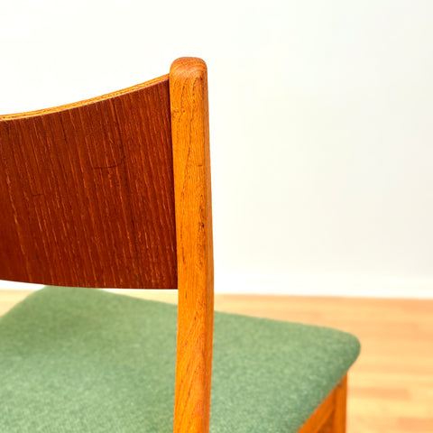 Swedish set of 6 dining chairs "Ole" in teak & oak by IKEA