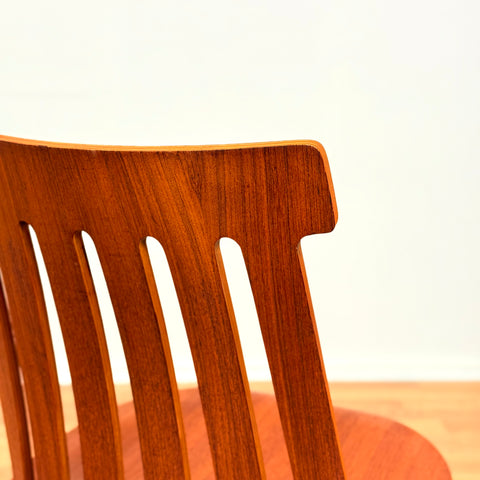 Swedish dining chairs in teak & beech by Jan Hallberg for Edsbyverken, model 'Tallåsen'