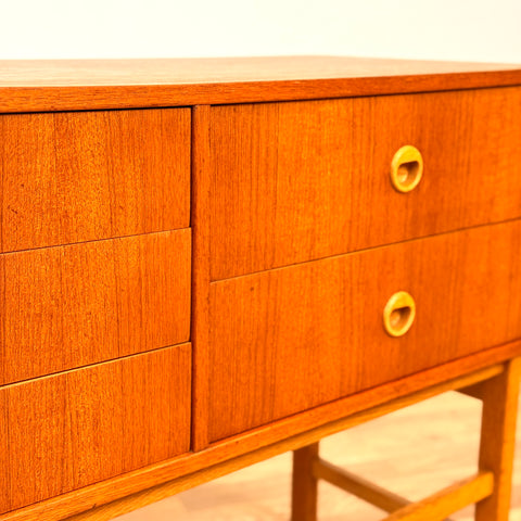 Chest of drawers in teak & beech, 1950s-60s, Sweden