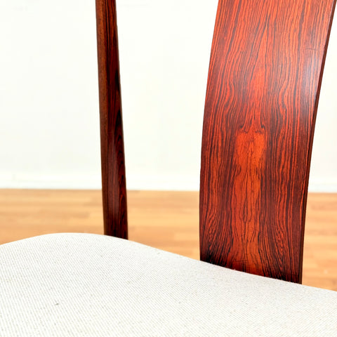 Danish dining chairs in Santos rosewood by Henning Sørensen for Danex