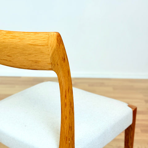 Swedish dining chairs in oak by Yngve Ekström for Troeds, model "Kontiki"