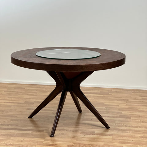 Dining table, dark wood, 1970s