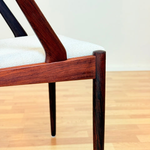 Danish set of 6 dining chairs model 31 in Santos rosewood by Kai Kristiansen