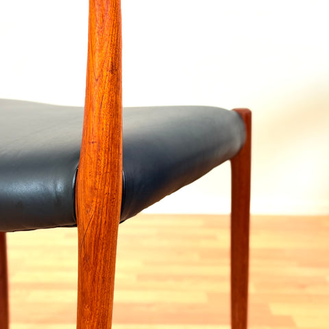 Danish dining chairs in solid teak by Niels Otto Møller, model 77