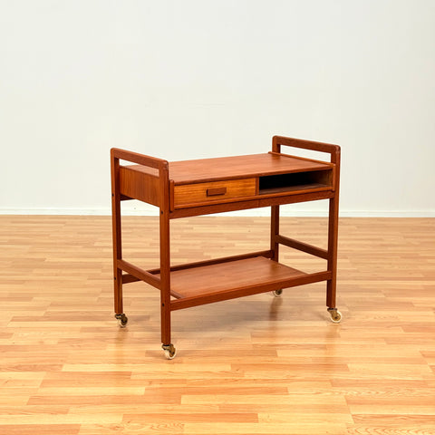 Swedish serving trolley in teak