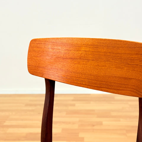 Reserved Danish dining chairs in teak & walnut