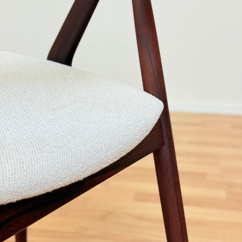 Danish set of 6 dining chairs model 31 in Santos rosewood by Kai Kristiansen