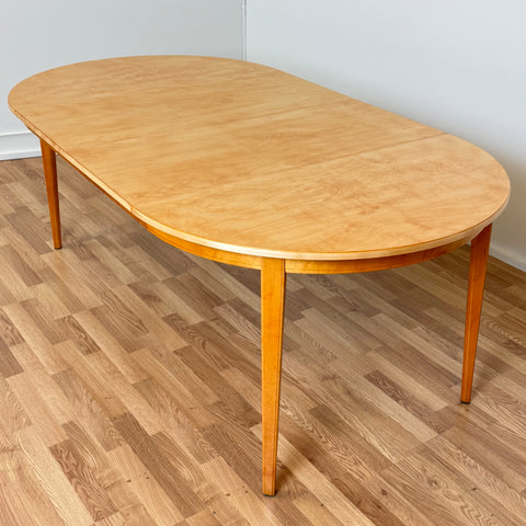 Round dining table in beech, 1980s