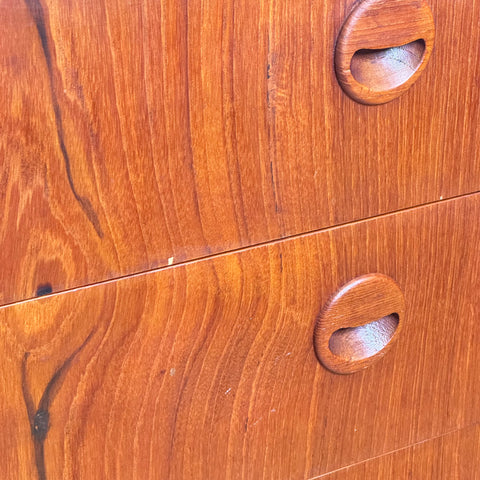 Chest of drawers by Kai Kristiansen, teak, Denmark, 1950-60s.