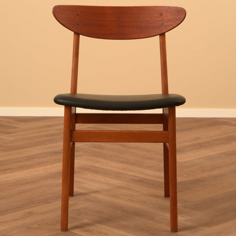 Danish dining chairs in teak & beech by Farstrup, model '210'