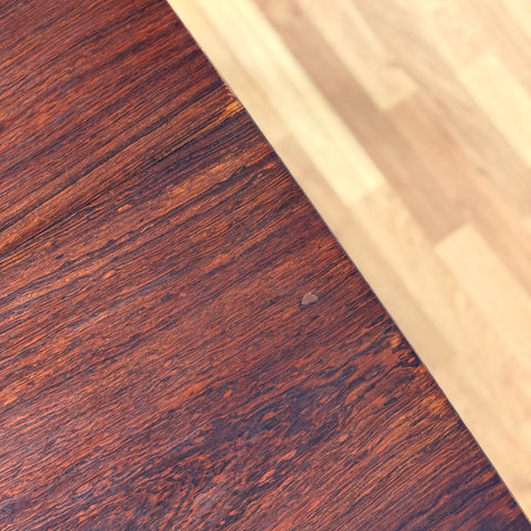 Danish dining table in Santos rosewood by Bruno Hansen