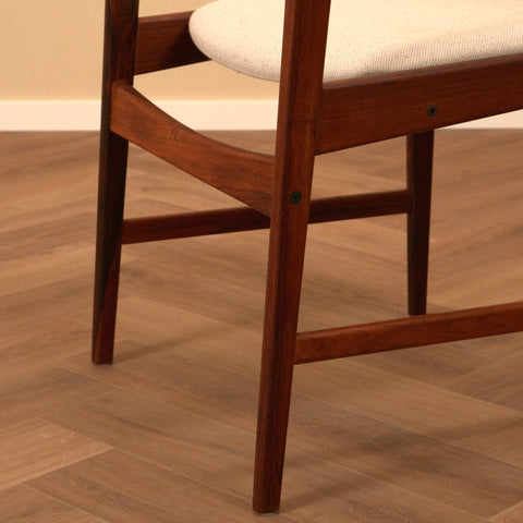 Danish dining chairs in Santos rosewood by Erik Buch