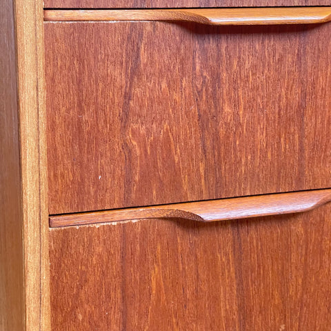 Chest of drawers, teak, Denmark 1950s-60s.