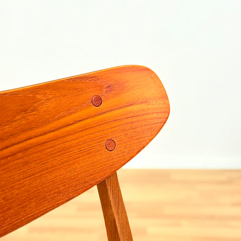 Danish set of 6 dining chairs in teak & oak