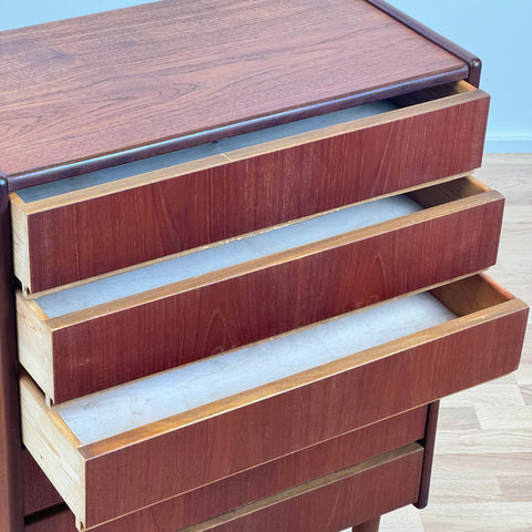 Vintage Danish Teak Chest of Drawers, 1950-60s