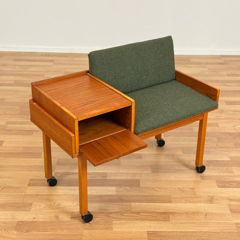 Hall bench in teak, 1950s-60s, Sweden