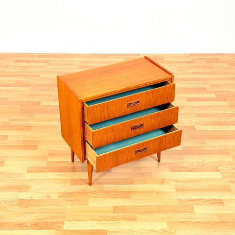 Swedish chest of drawers in teak & beech