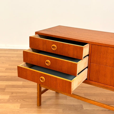 Chest of drawers in teak & beech, 1950s-60s, Sweden