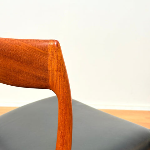 Danish dining chairs in solid teak by Niels Otto Møller, model 77