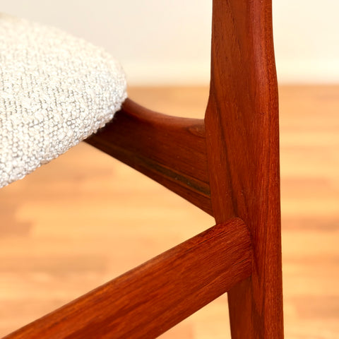 Set of 4 dining chairs in teak by B. Rasmussen for Thorso Mobelfabrik, 1950s-60s, Denmark