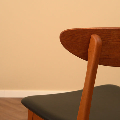 Danish dining chairs in teak & beech by Farstrup, model '210'