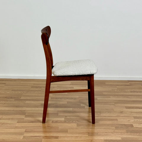 Single chair in teak & solid oak