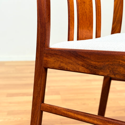 Danish set of 4 dining chairs in walnut & teak