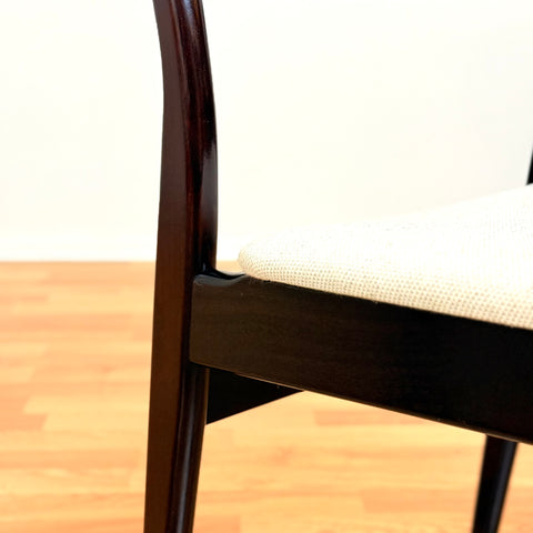 Danish pair of dining chairs in Santos rosewood