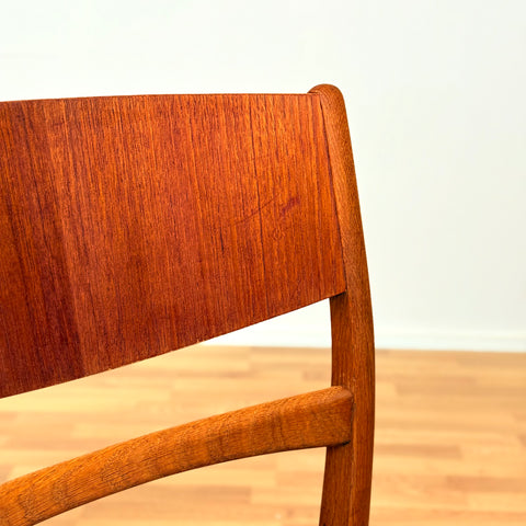 Danish dining chairs in teak & oak