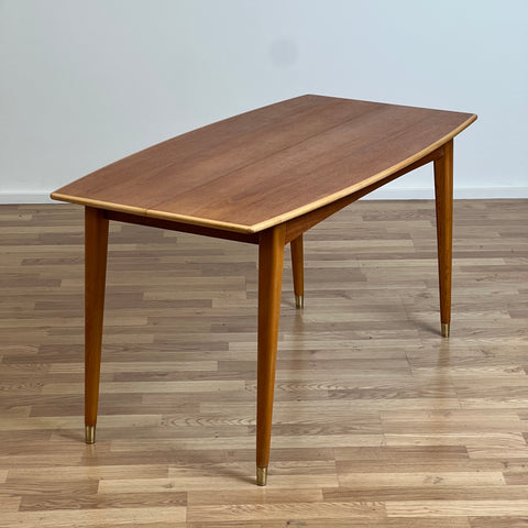 Sofa table in teak & beech