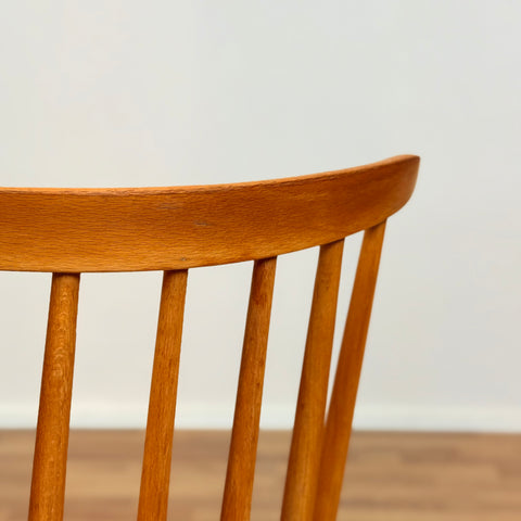 Set of 2 dining chairs model in oak & beech, 1950s-60s, Sweden