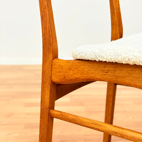 Danish dining chairs in oak & teak