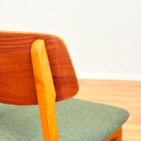 Danish dining chairs in teak & oak by Farstrup