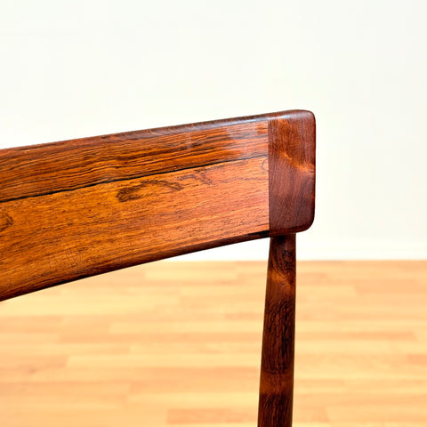 Danish dining chairs in Santos rosewood by Henry Rosengren Hansen for Brande Møbelindustri, model '39'