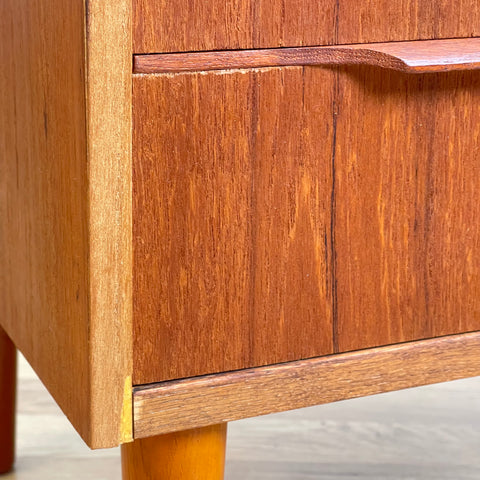 Chest of drawers, teak, Denmark 1950s-60s.