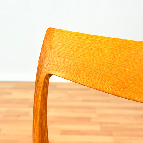 Swedish dining chairs in oak by Yngve Ekström for Troeds, model "Kontiki"