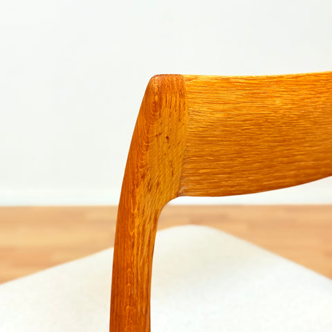 Swedish dining chairs in oak by Yngve Ekström for Troeds, model "Kontiki"