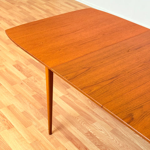 Swedish dining table in teak & beech