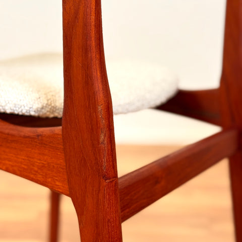 Set of 4 dining chairs in teak by B. Rasmussen for Thorso Mobelfabrik, 1950s-60s, Denmark