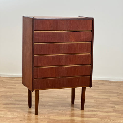 Vintage Danish Teak Chest of Drawers, 1950-60s