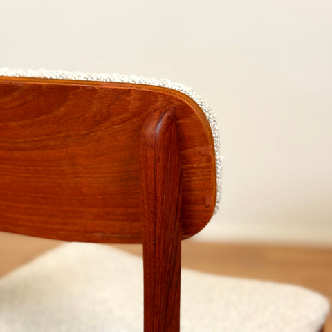 Set of 4 dining chairs in teak by B. Rasmussen for Thorso Mobelfabrik, 1950s-60s, Denmark