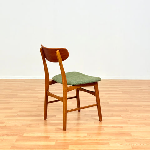 Danish set of 6 dining chairs in teak and beech